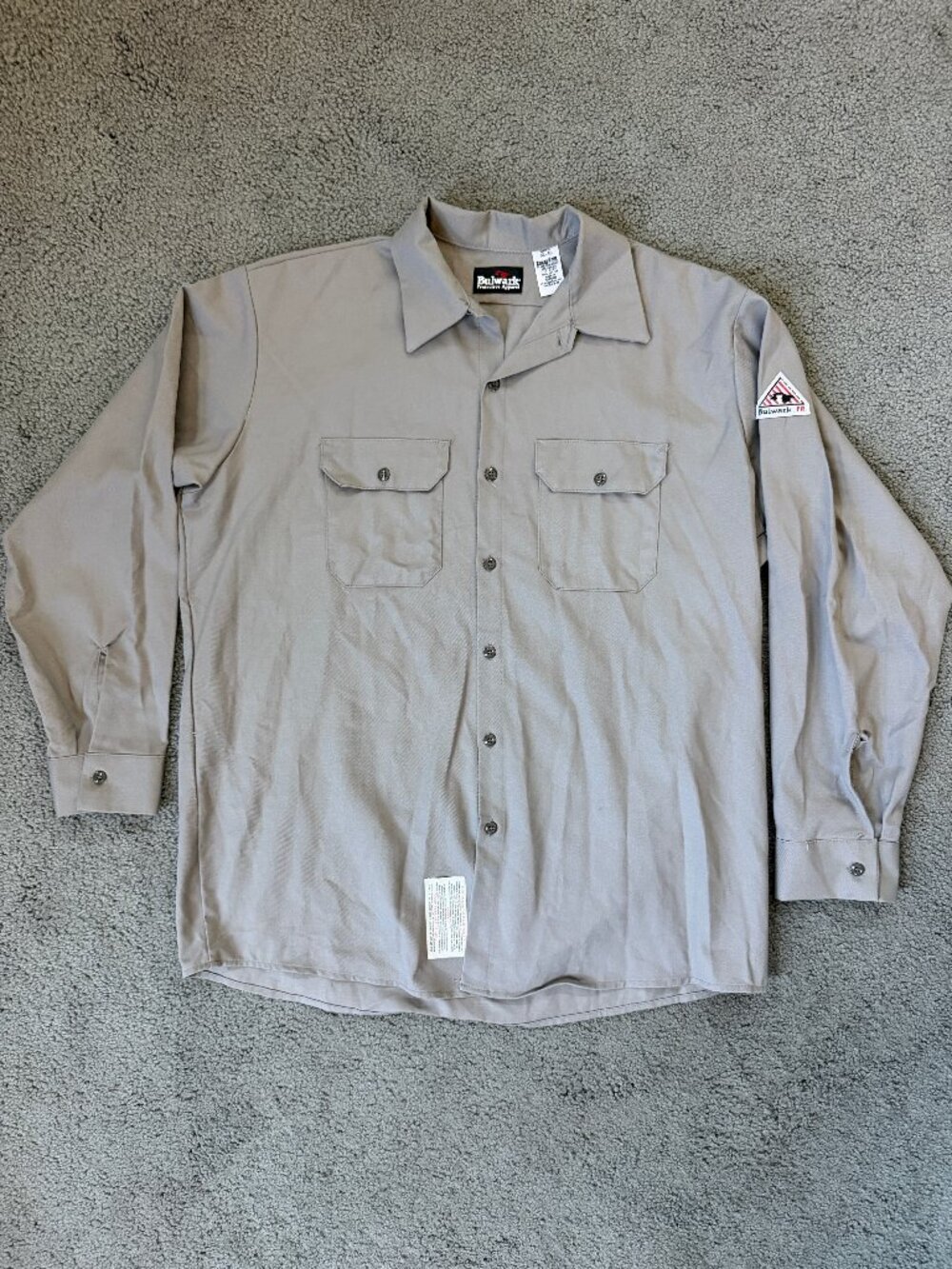 Bulwark Excel FR Men's Work Shirt XL Silver Grey